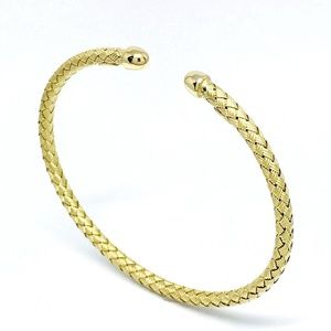 Daniel Waknine 18k Yellow Cuff Braided Bracelet